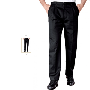Koksboek funandoc in het zwart pantalon.