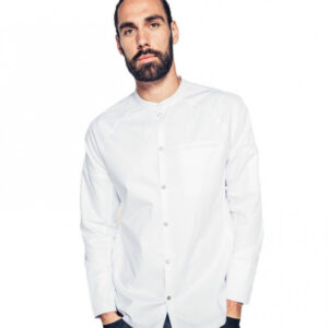 Koksbuis stretch met tricot en slimfit.